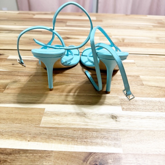 GIA BORGHINI Kora Strappy Heeled Sandal in Turquoise Blue Revolve $710 MSRP 39 - Picture 11 of 13